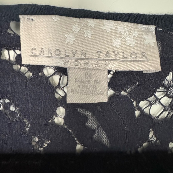 Women’s Carolyn Taylor Dark Blue 1X Blouse - Picture 3 of 8
